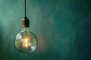 bulb on green . photo