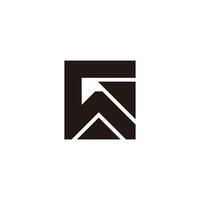 letter c g abstract square roof home simple logo vector
