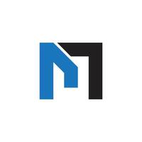 letter rm simple linked colors geometric logo vector