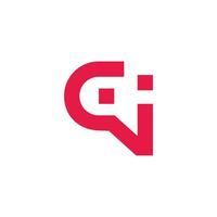 letter cj dots simple lines geometric logo vector