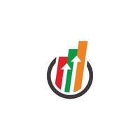 colorful chart squares motion swoosh arrows logo vector