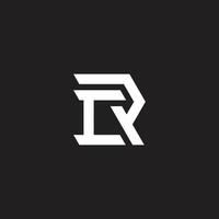 letter cr simple geometric lines linked logo vector