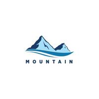 set of mountain logo design with modern idea vector