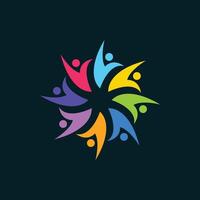 Community logo design concept with modern style vector