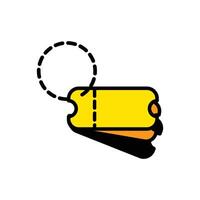 Ticket icon isolated on white background. Eps 10. price tag label illustration. Design elements illustration needs online or offline stores vector