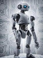 advanced artificial intelligence for the future rise in technological singularity using deep learning algorithms. . photo