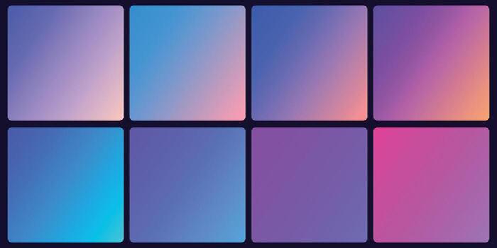 Gradient composition colors, different gradients vector