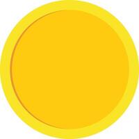 A gold coin with no signs on it. A gold coin with blank surface. vector