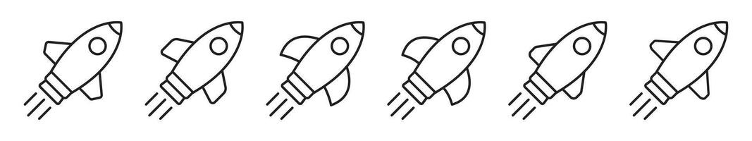 Rocket icon. Simple rocket sign. Rocket launched icon. vector