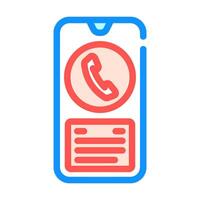 emergency call ambulance color icon illustration vector