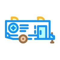 mobile clinic ambulance color icon illustration vector