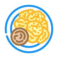 nugget fried chicken color icon illustration vector