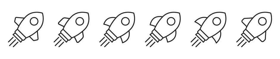 Rocket icon. Simple rocket sign. Rocket launched icon. vector