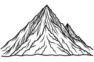 One line art of the adventures mountain drawing Abstract minimal continuous line wall decor vector