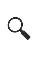 simple magnifying glass . research icon vector