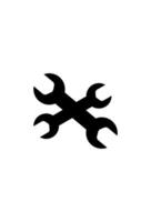 simple wrench icon for setting vector