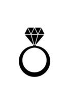 simple diamond ring icon vector