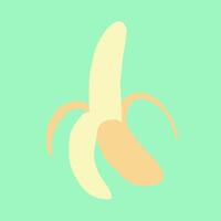 Illustration of a banana on a green background. vector