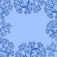 Background with decorative pattern on a blue background. vector