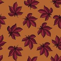 Illustration of a pattern with autumn leaves. Autumn background. vector