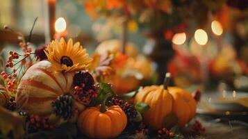 Close-up view of beautiful thanksgiving concept photo