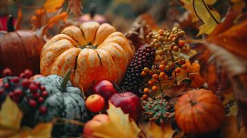 Close-up view of beautiful thanksgiving concept photo