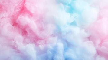 Colorful cotton candy in soft pastel color background photo
