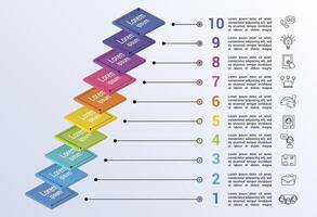 Infographic Customer Service template. Icons in different colors. Include Ivr, Solution, Touchpoint, Outsourcing and others. vector