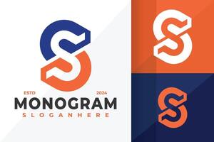 Elegant Letter S Monogram Logo design symbol icon illustration vector