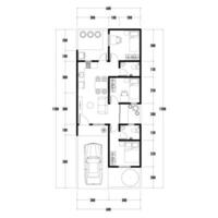 Floor plan blueprint, Figure of the jotting sketch of the construction and the industrial skeleton of the structure and dimensions. vector