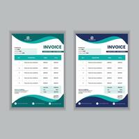 creative invoice design template vector
