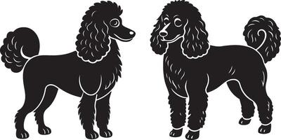 Silhouette image of Poodle vector