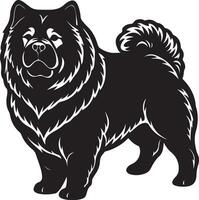 silhouette image of Chow Chow vector