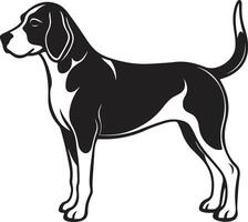 Silhouette image of Beagle vector