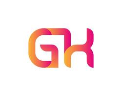 gk logo design for your brand vector