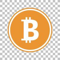 Simple bitcoin icon vector