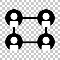 Human connection icon vector