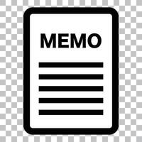 Simple memo icon vector