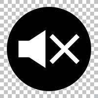 Circular mute button icon vector