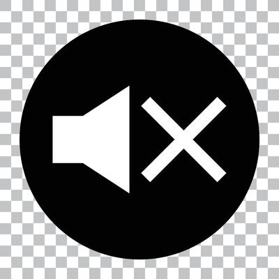 Circular mute button icon