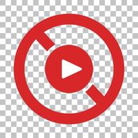 Stop play button vector