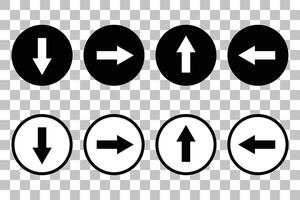 Set of up, down, left and right arrow icons vector