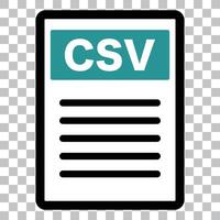 CSV file icon vector