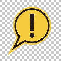 Exclamation mark in a speech balloon vector