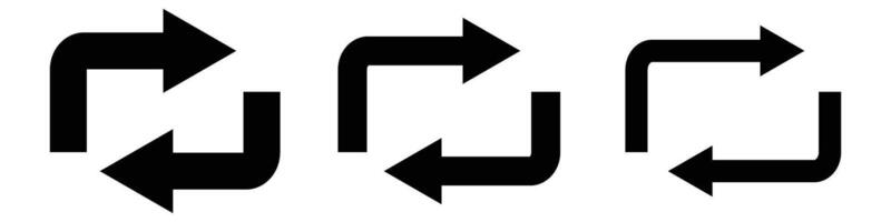 A set of icons for repeat and loop. vector