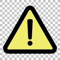Exclamation mark icon about warning, danger or caution. vector