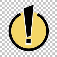 Exclamation mark. Caution. Warning. vector