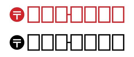 Postal mark and zip code frame. vector