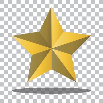 Shiny gold star icon.