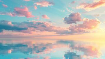 Sunset sky with vibrant colorful clouds photo